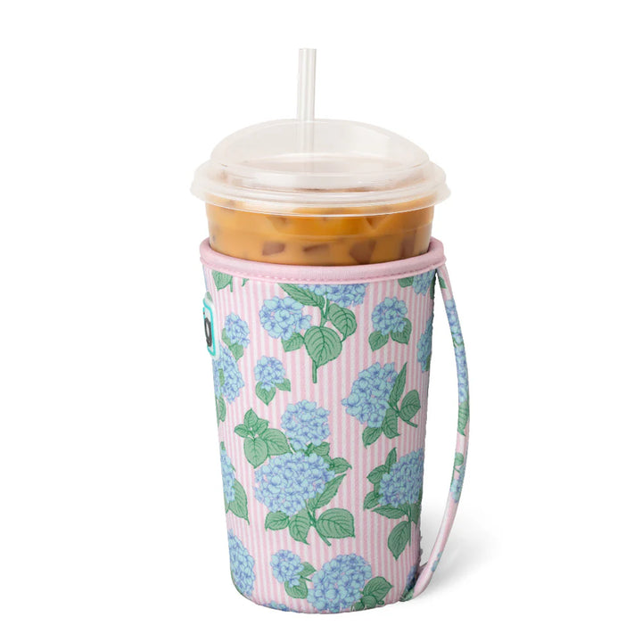 Swig Medium Iced Cup Coolie - Hydrangeas