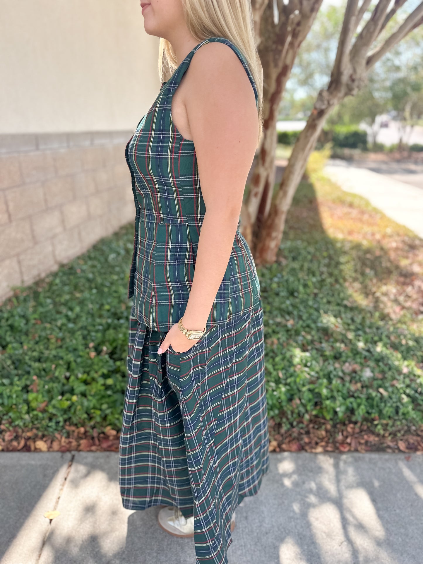 Katherine Plaid Skirt Set