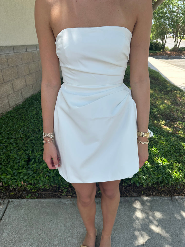 Ivory Strapless Dress