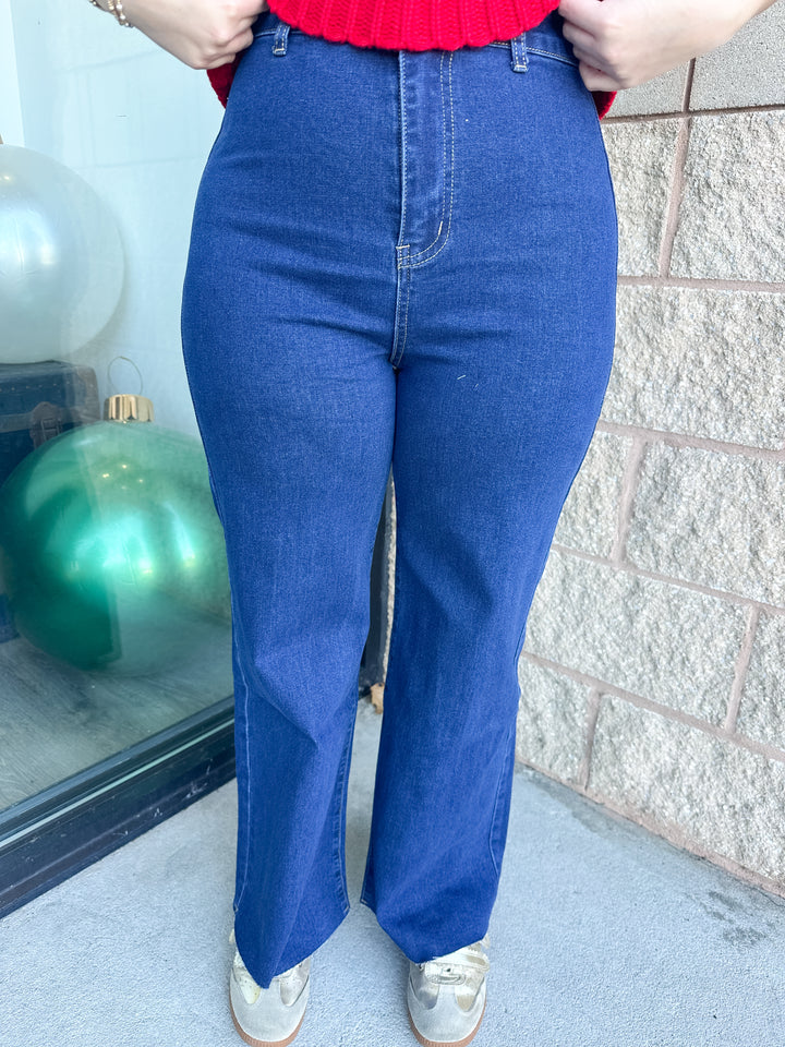 AW Wide Leg Jeans - Dark Denim