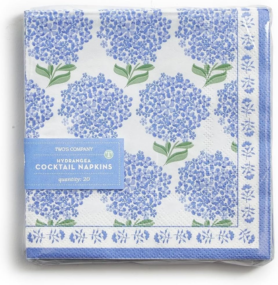 Two’s Company Cocktail Napkins 20 - Hydrangea