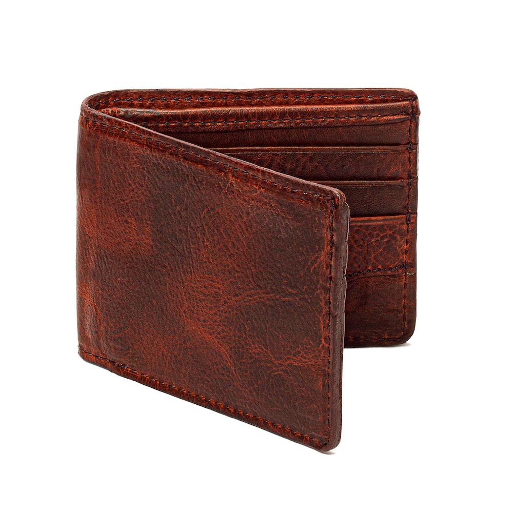 Mission Mercantile Campaign Leather Bifold Wallet - Whiskey