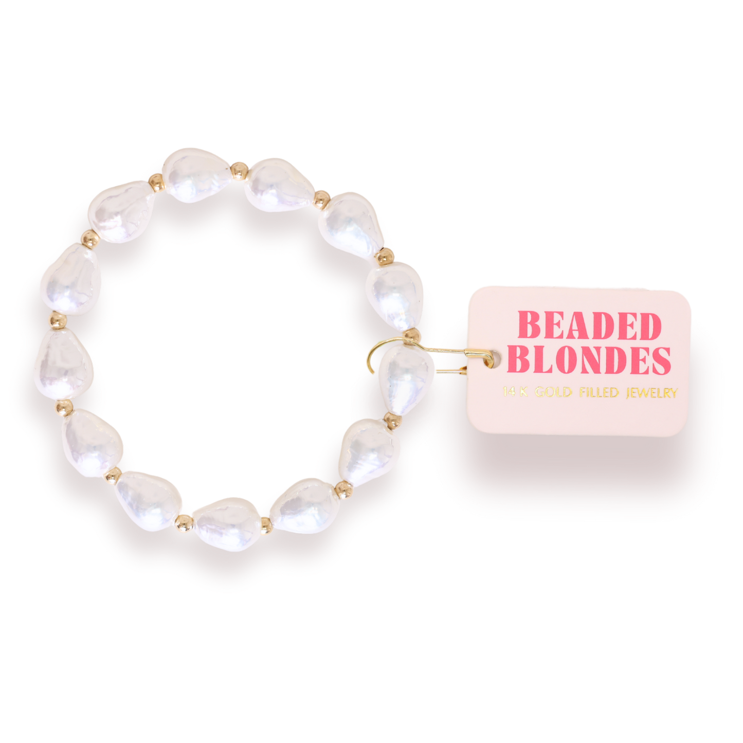 Saylor Pearl Bracelet in Gold: Standard 6.75 Inch