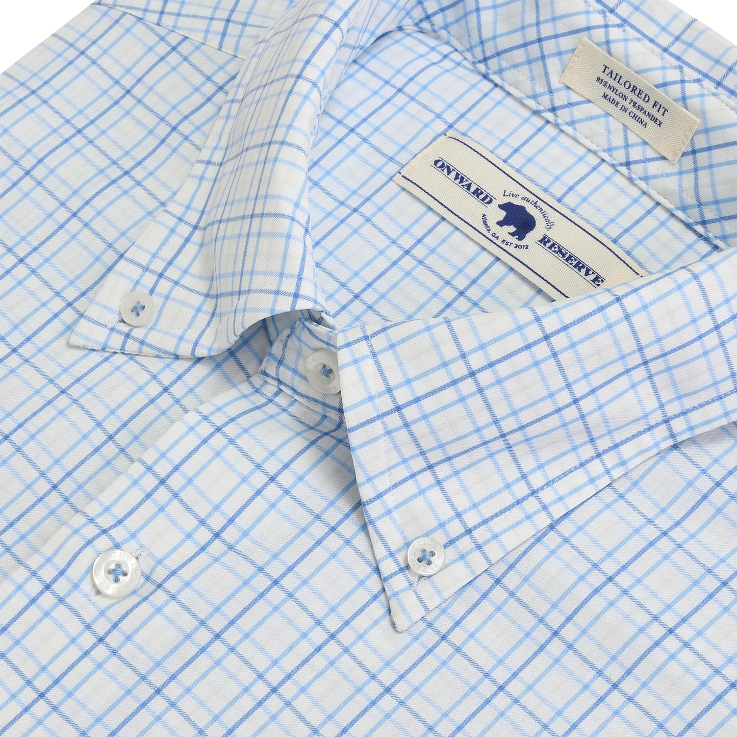 Onward Reserve Seacrest Tailored Fit Performance Button-Down - Silver Birch