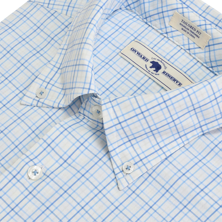 Onward Reserve Seacrest Tailored Fit Performance Button-Down - Silver Birch