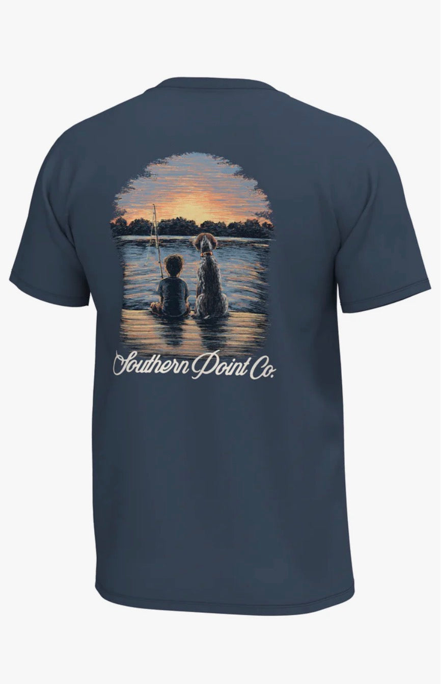 SPC Youth Boy and His Dog S/S Pocket T-Shirt - Deep Water