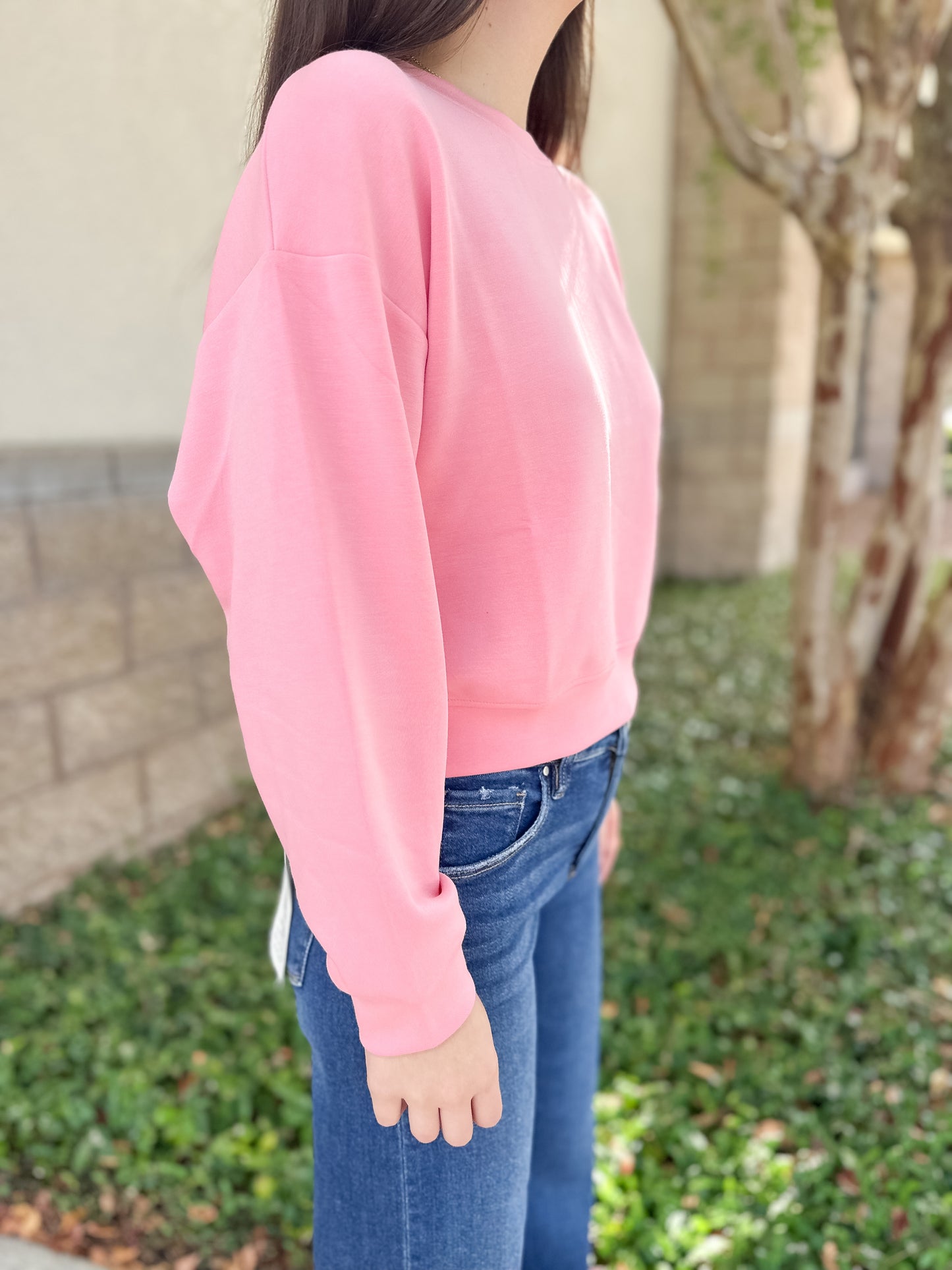 Simply Pullover Crewneck - Petal Pink