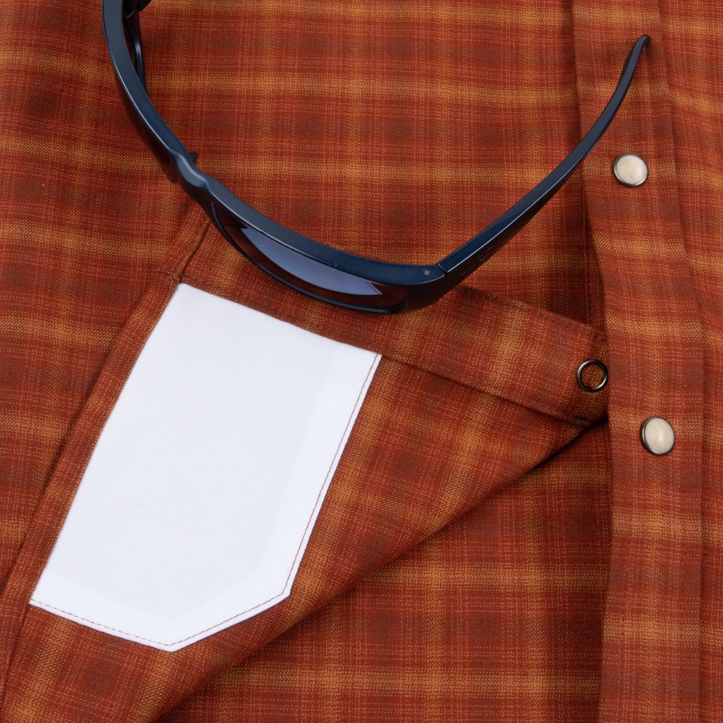 Poncho Men’s “The Pitstop” Regular Performance Flannel - Orange/Maroon/Peach