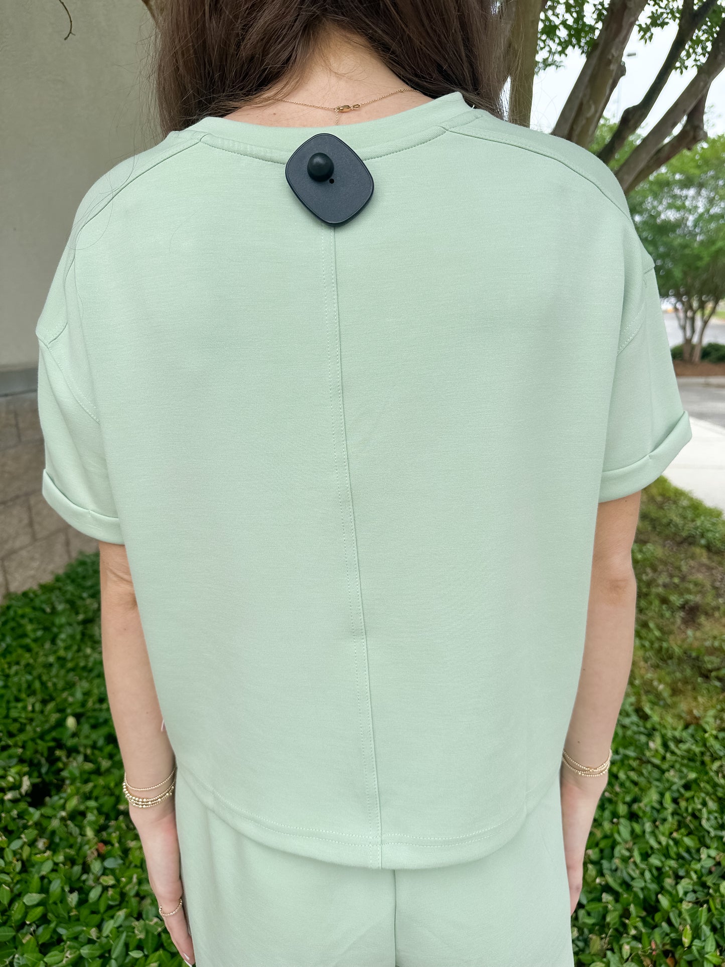 Maxine Crop Tee - Sage