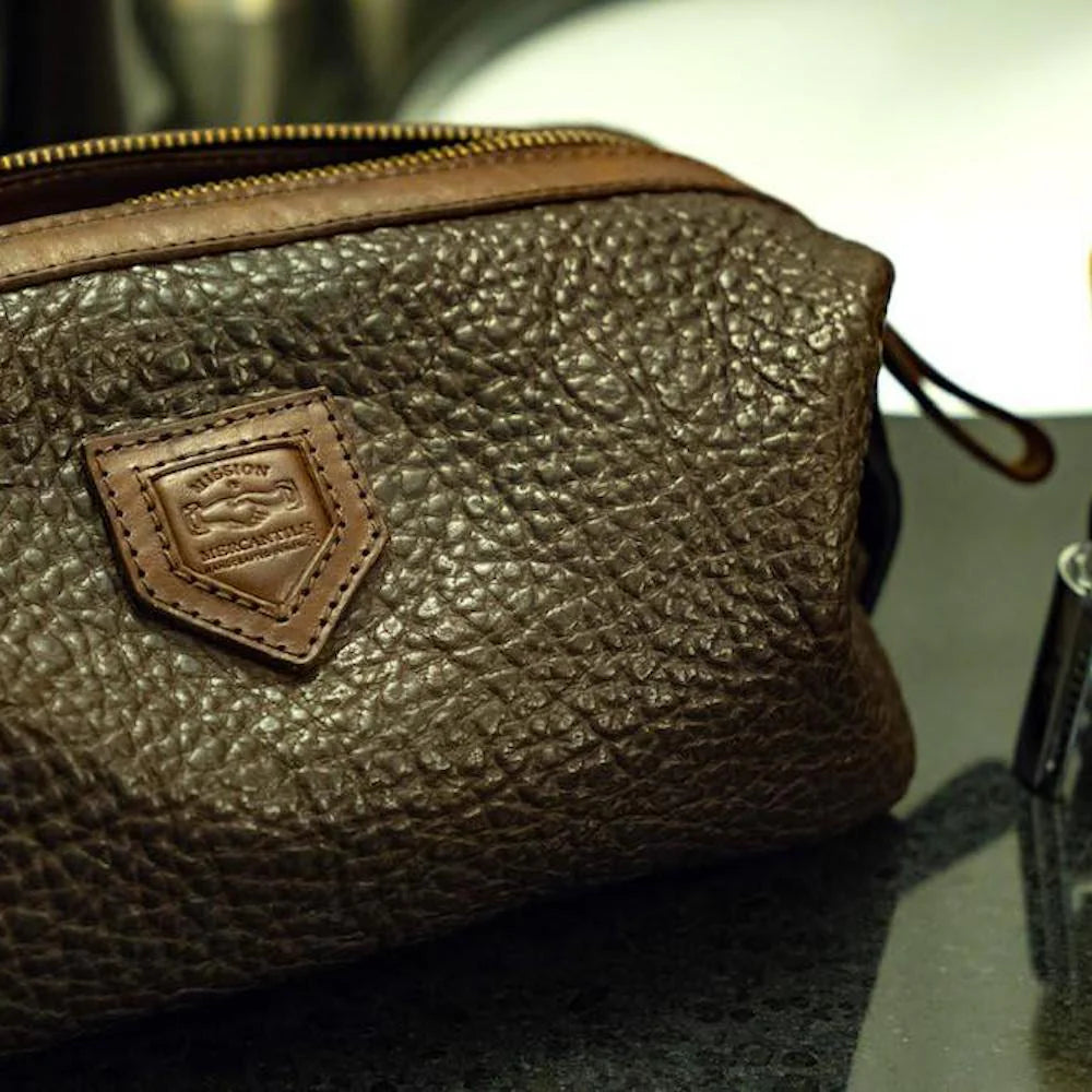 Mission Mercantile Theodore Leather Toiletry Wash Bag