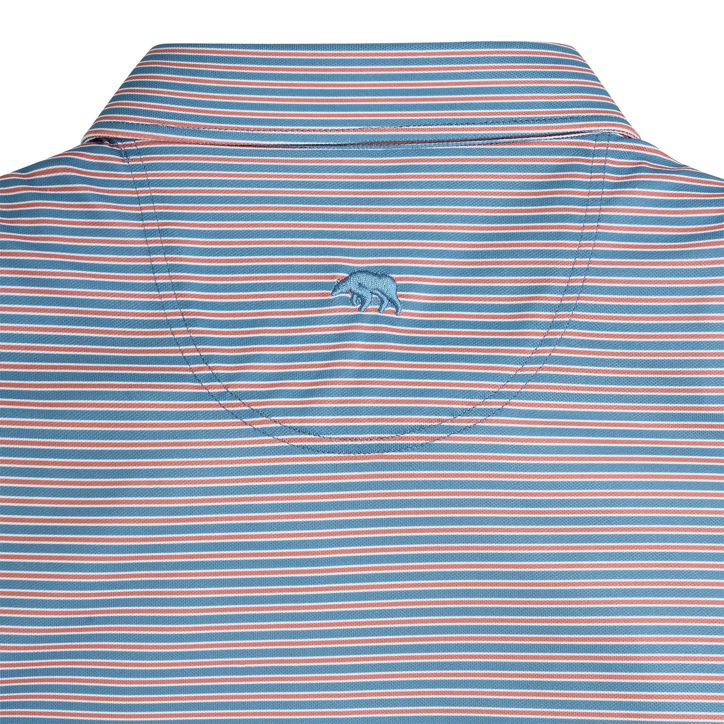 Onward Reserve Trophy Stripe Performance Pique Polo - Captains Blue