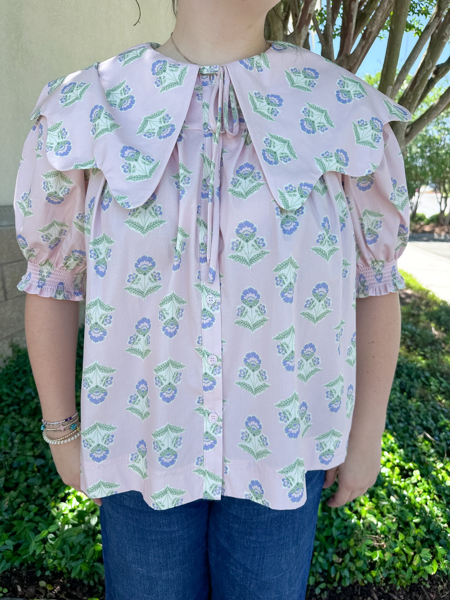 Saylor Novelty Collar Top