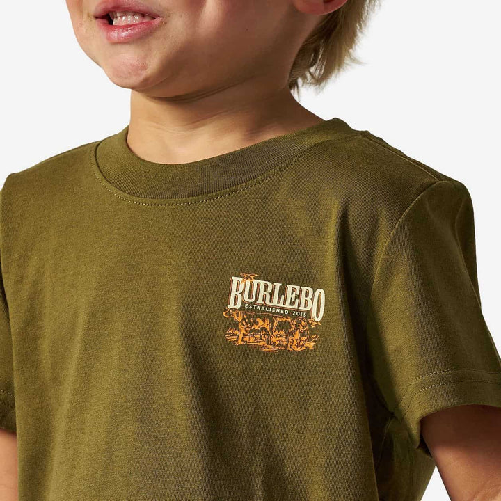Burlebo Youth S/S T-Shirt - Hunting Dogs - Hunter Green