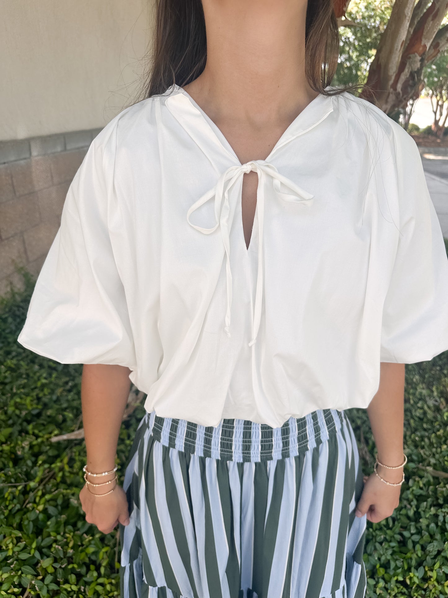 Joyce Poplin Bubble Top