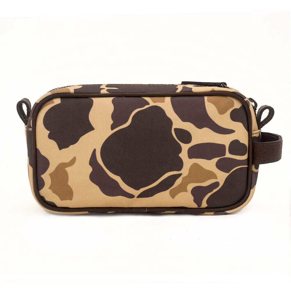 Mission Mercantile Campaign Waxed Canvas Toiletry Shave Kit - Smoke Vintage Camo