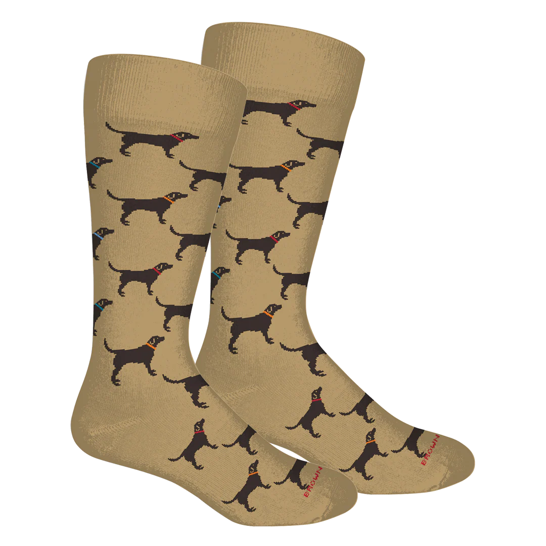 Brown Dog Socks - Labs Khaki