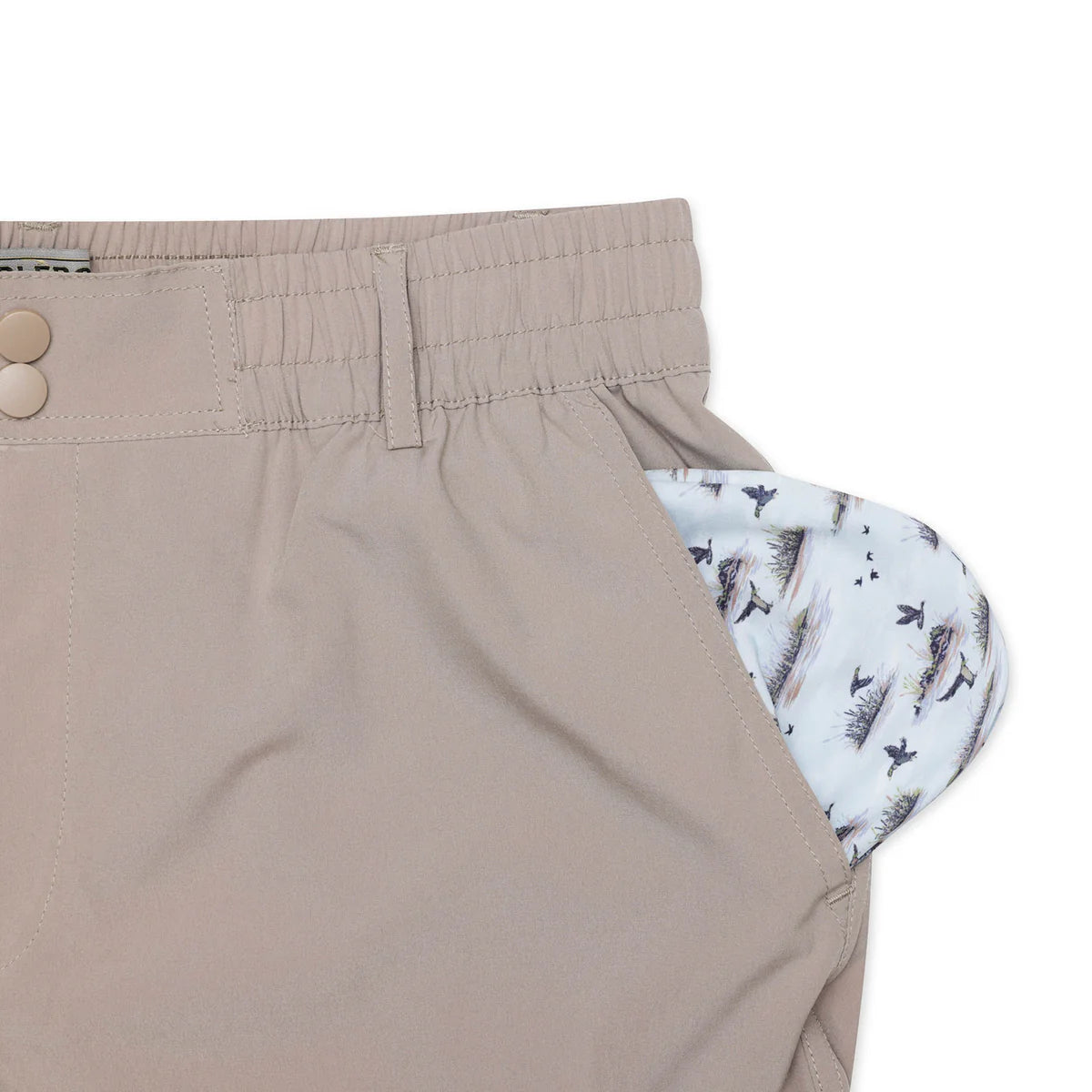 Burlebo Men’s S26 5.5” Everyday Short - Cobblestone Khaki - Duck Hunt Pocket