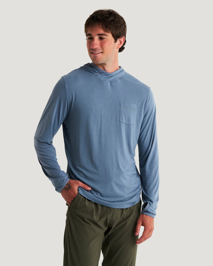 Free Fly Men’s Bamboo Lightweight Hoodie - Pacific Blue