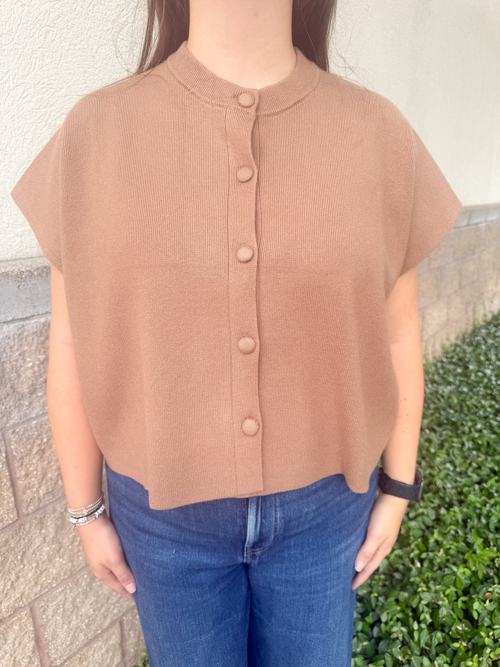 Heather Button Sweater