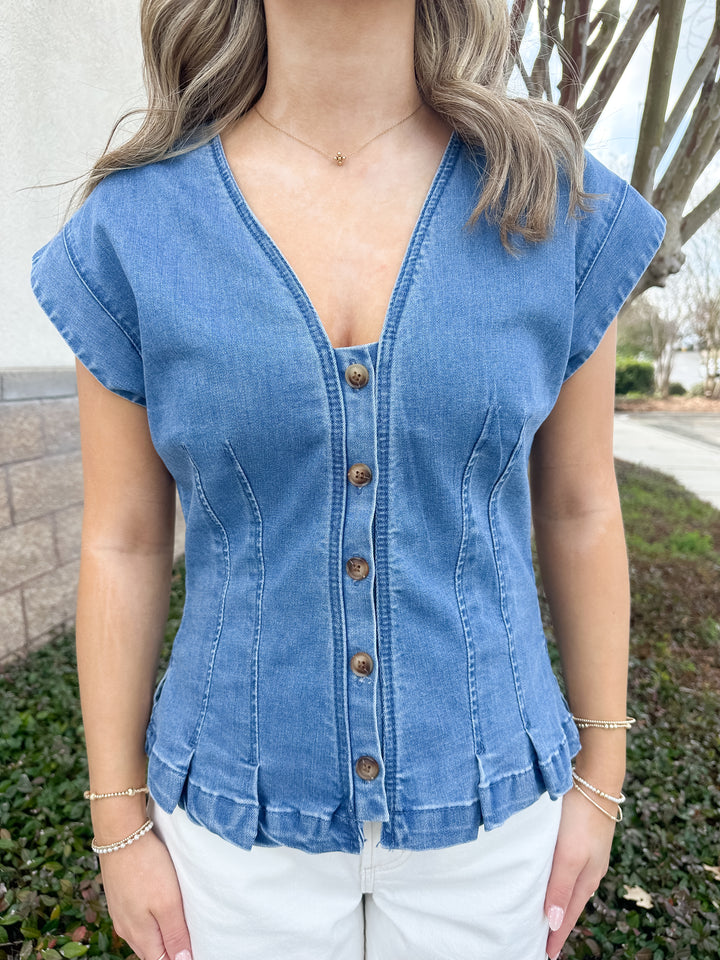 Monterey Denim Top