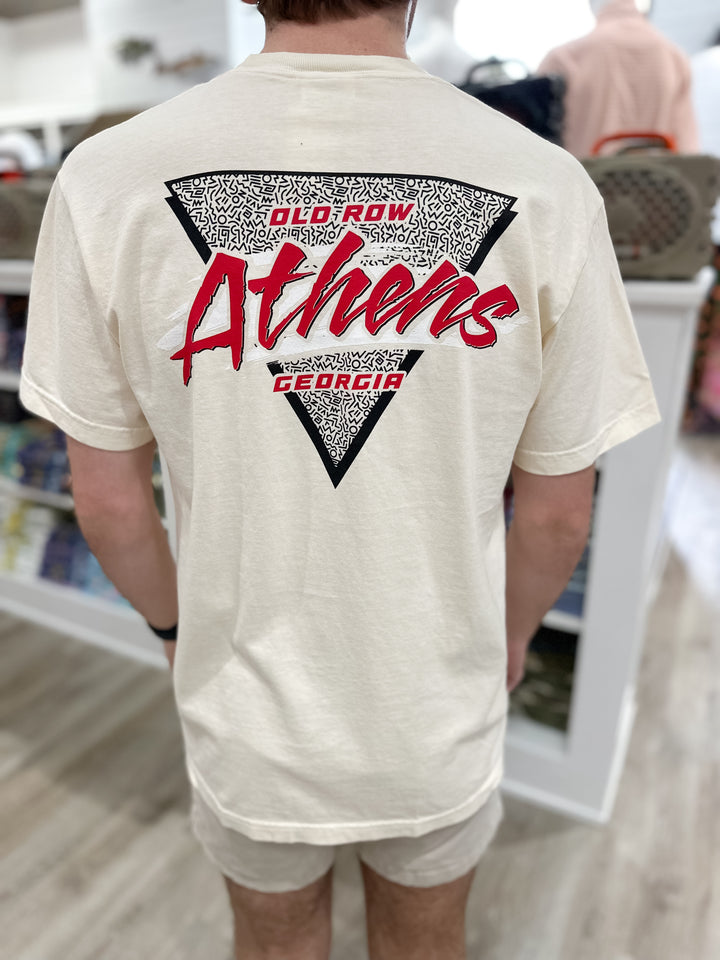 Old Row Athens Retro Triangle 2.0 S/S Pocket T-Shirt - Ivory