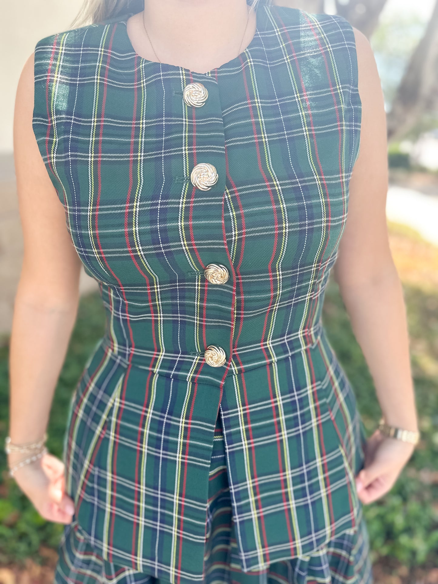 Katherine Plaid Skirt Set