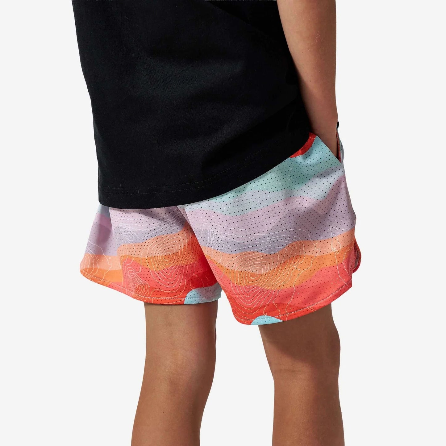 Burlebo Youth Mesh Training Shorts - Sedona Topo