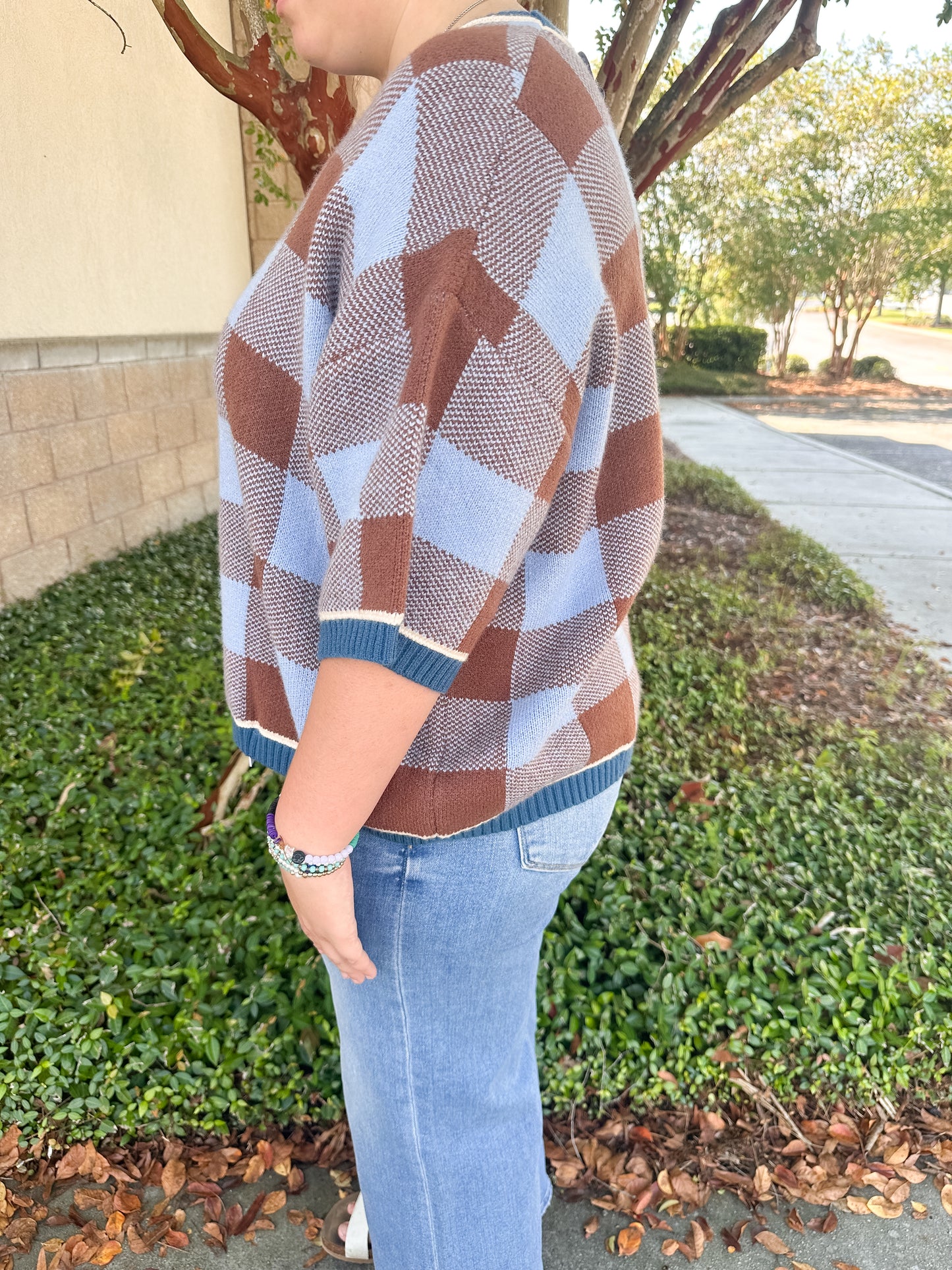 Milly Checkered Sweater