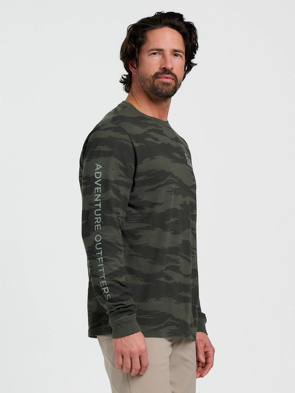 FreeFly Men’s Hydro Mist Camo Long Sleeve - Dark Forest