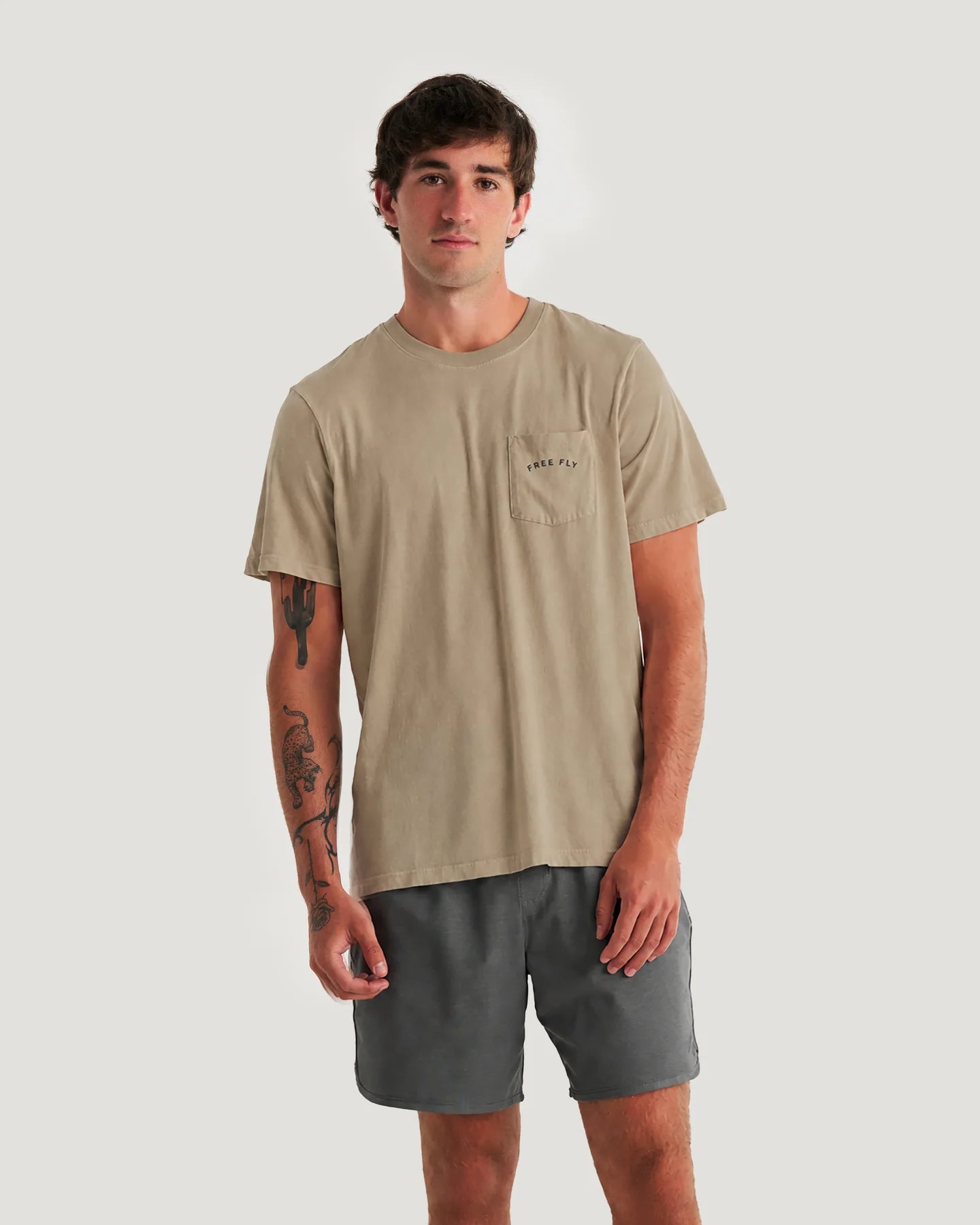 Free Fly Mens Target Species Pocket Tee - Coriander