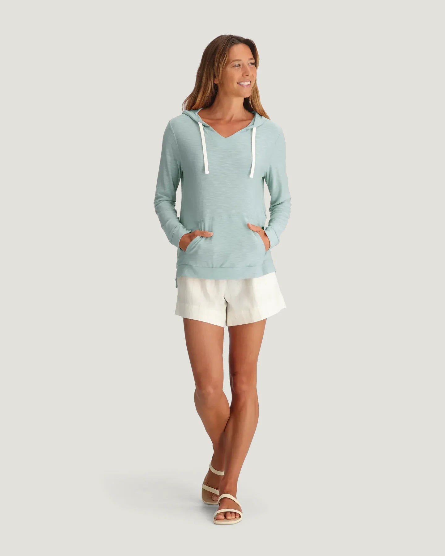 Free Fly Women's Bamboo Slub Hoodie - Tropic Sea