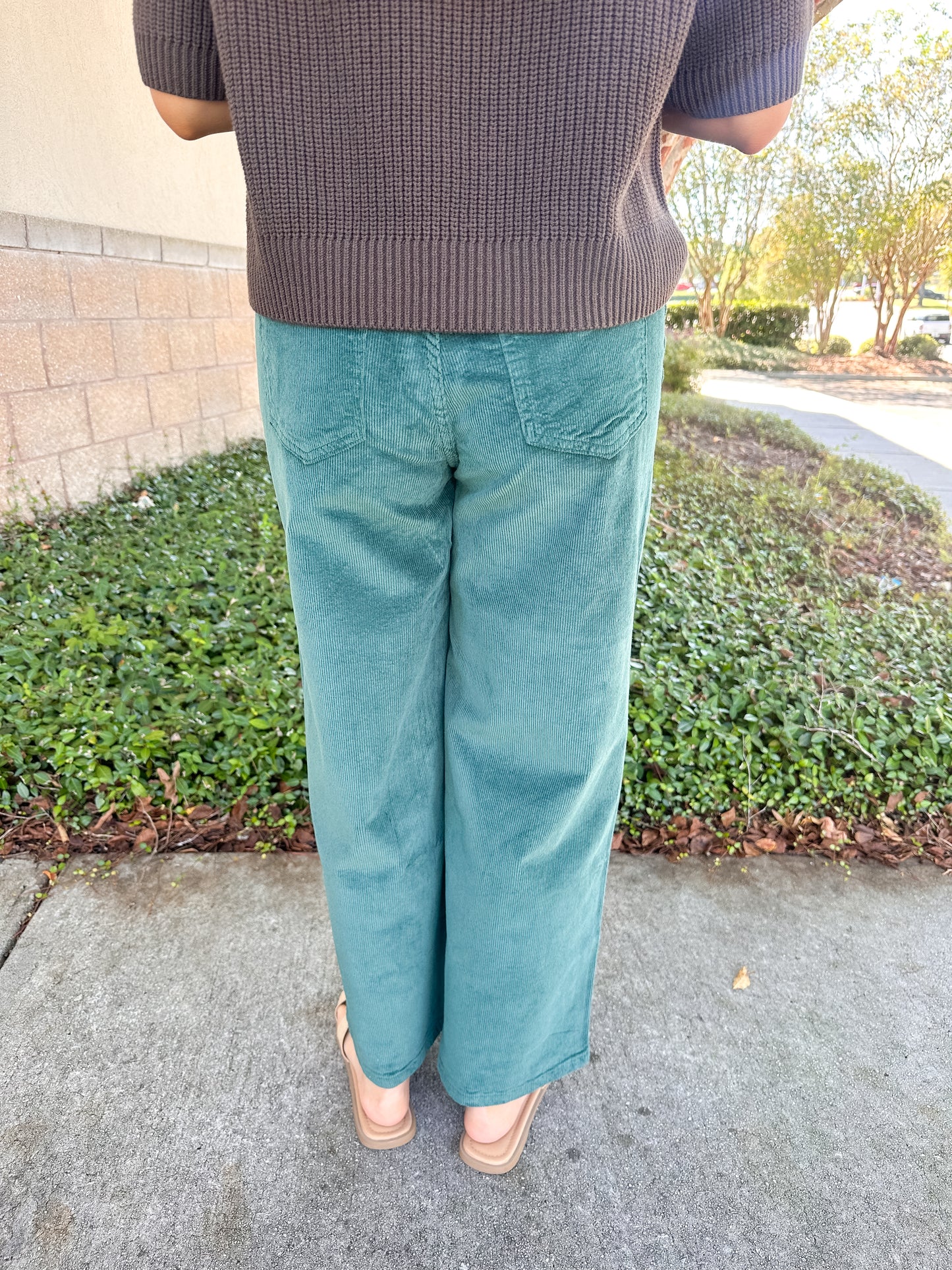 Abby Corduroy Pants - Green