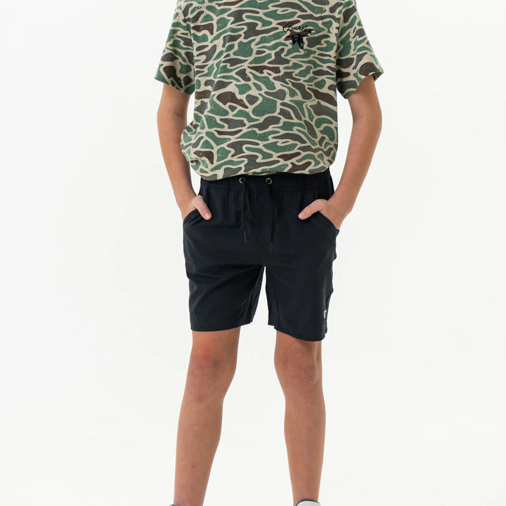 Burlebo Youth Athletic Short - Heathered Black
