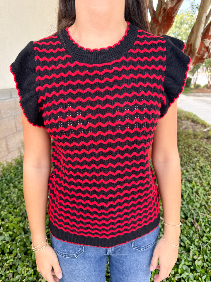 Oakley Sweater - Red & Black