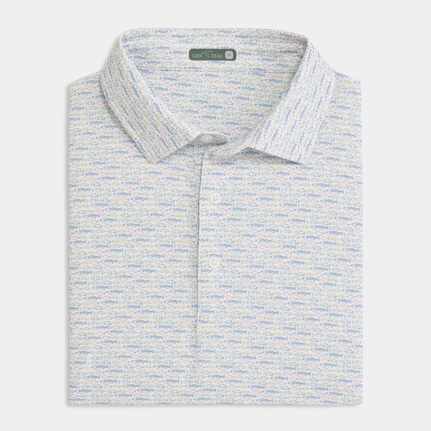 Genteal S26 Shoreline Catch Printed Performance Polo - Mirage