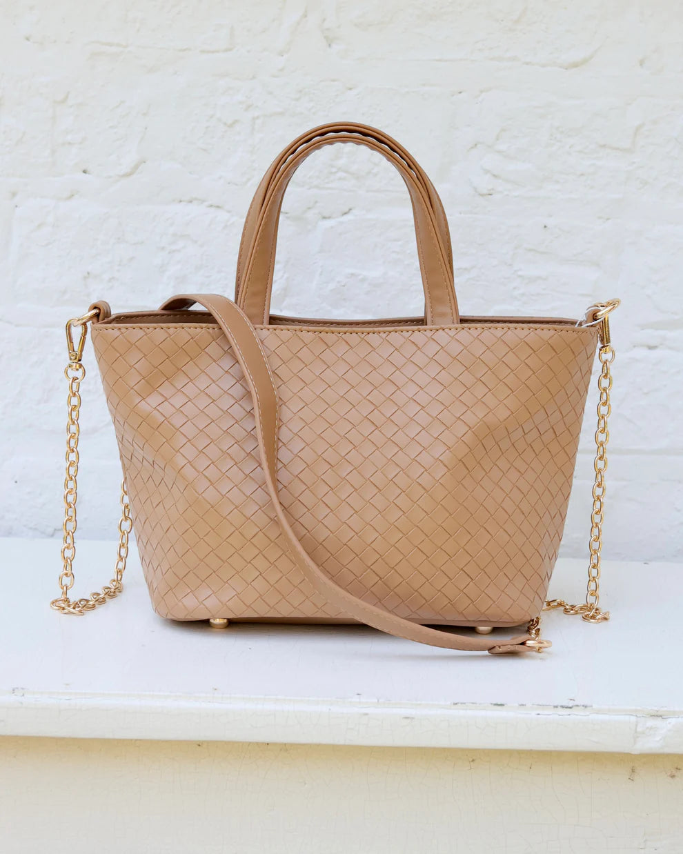 CH Maren Mini Tote - Woven Tan