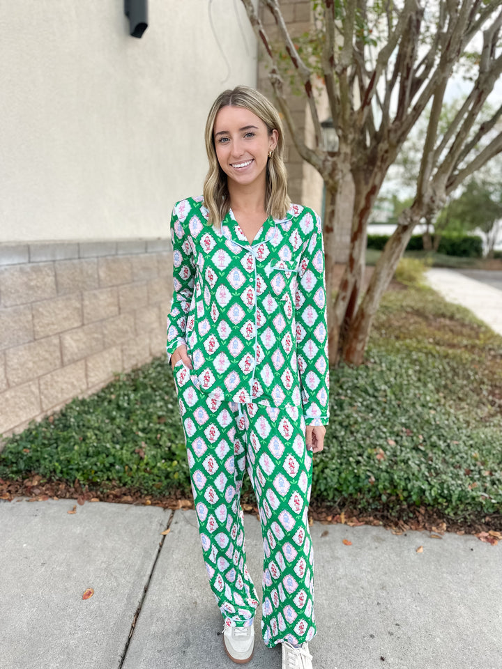 MS Charlotte PJ Pant Set - Christmas Calvary