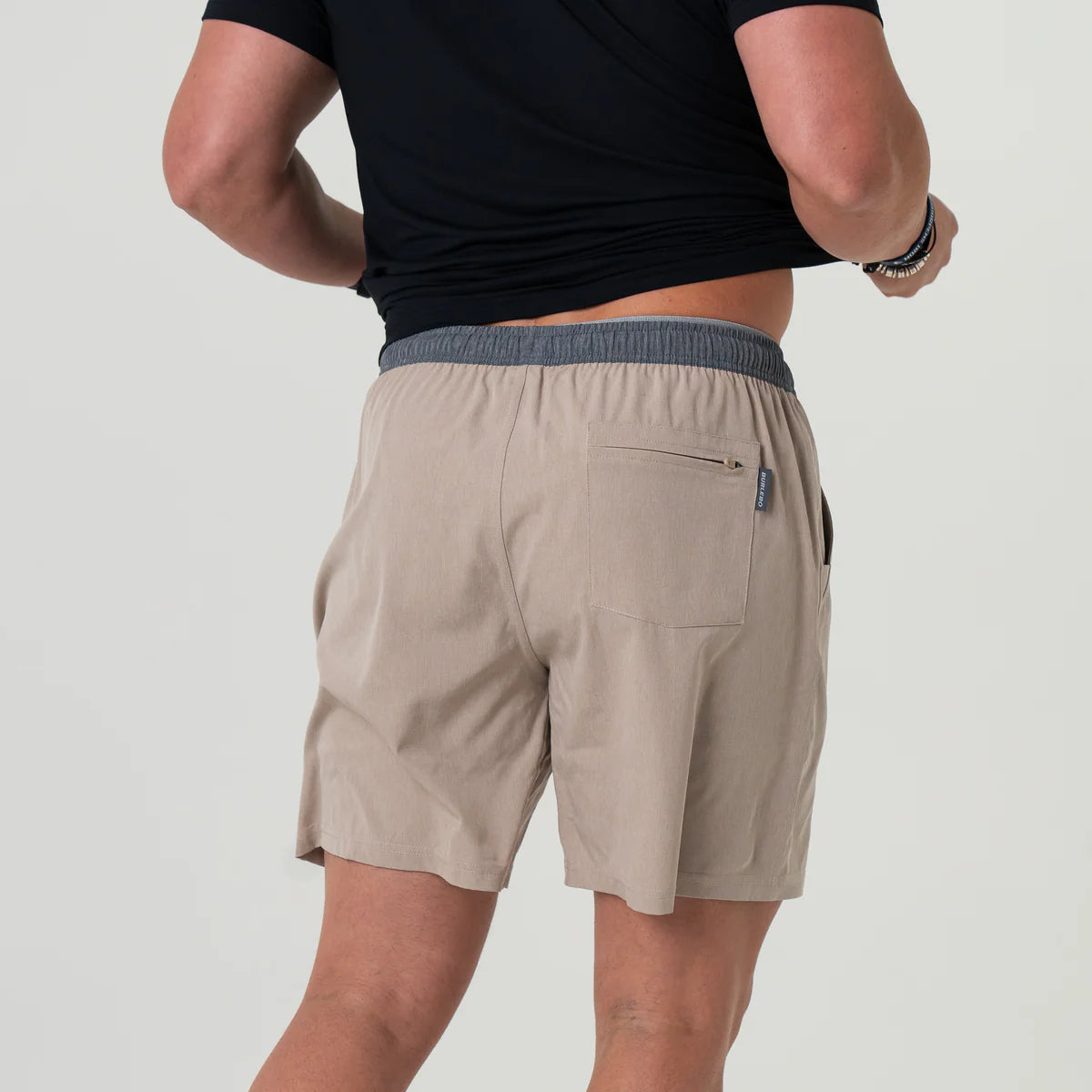 Burlebo Men’s Athletic Short - Heather Khaki - Venado Camo Liner