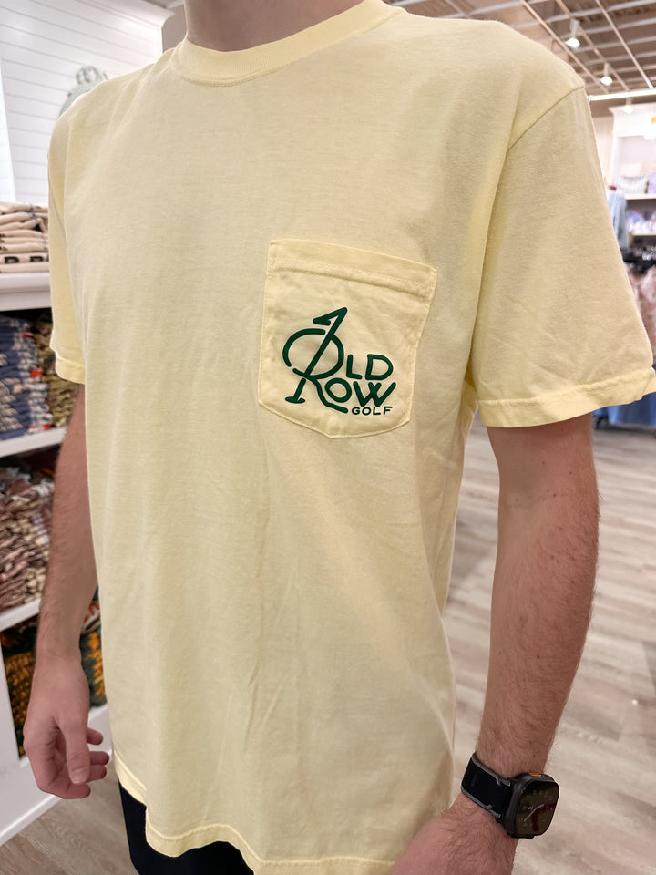Old Row The 19th Hole Golf Bag S/S Pocket T-Shirt - Banana