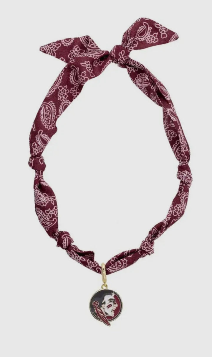 FSU Seminole Logo Bandana Scarf Necklace
