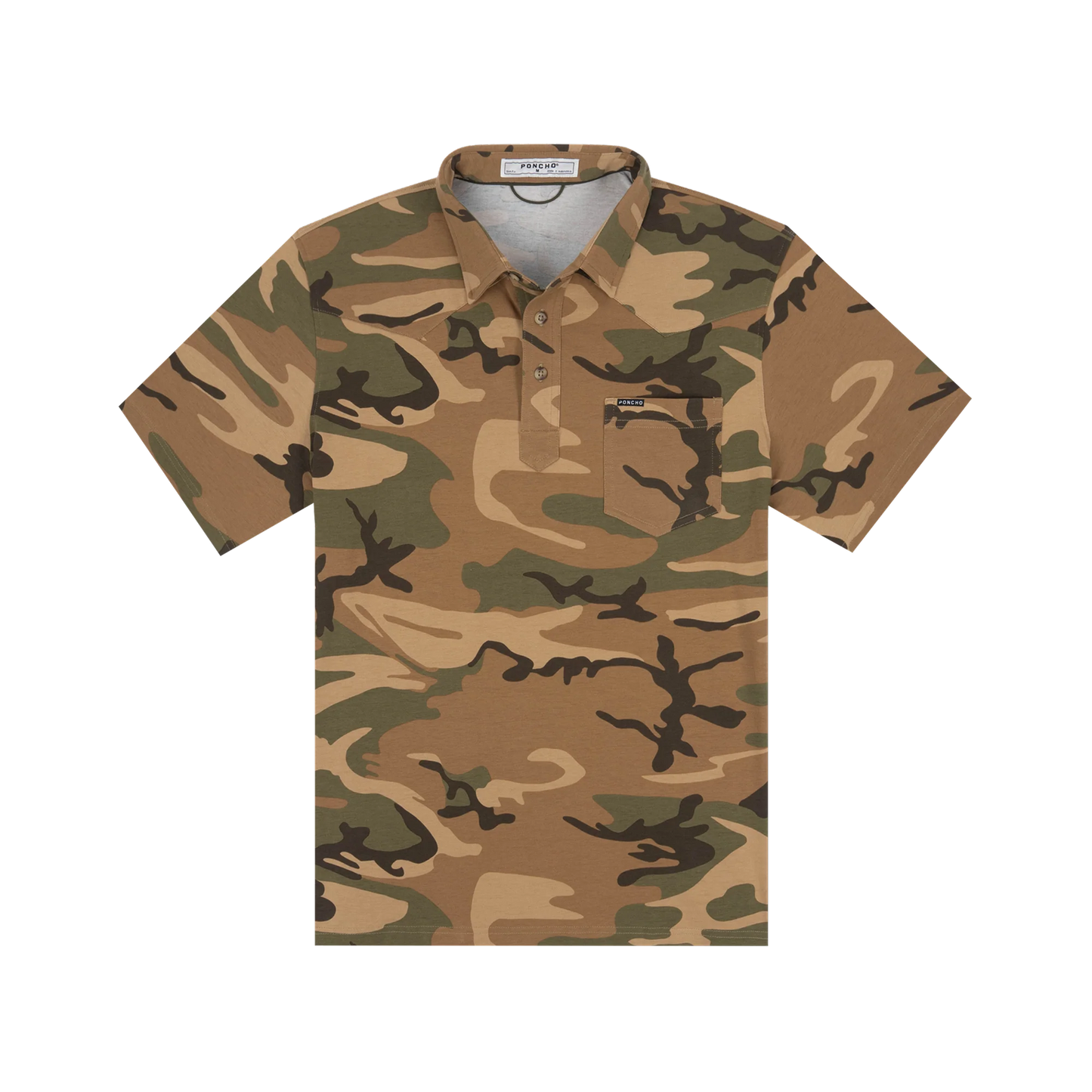 Poncho Men’s “The Bird Bag” Regular Pima Cotton Polo - Light Original Camo