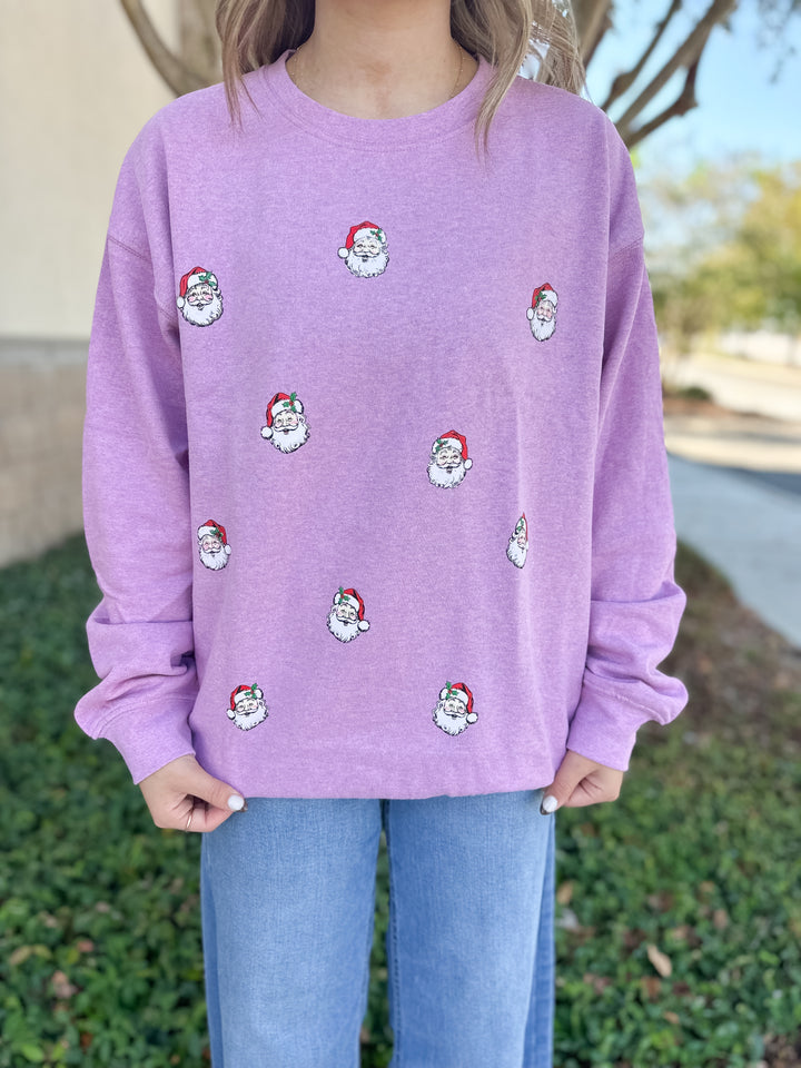 Jolly Santa Crewneck - Bubblegum