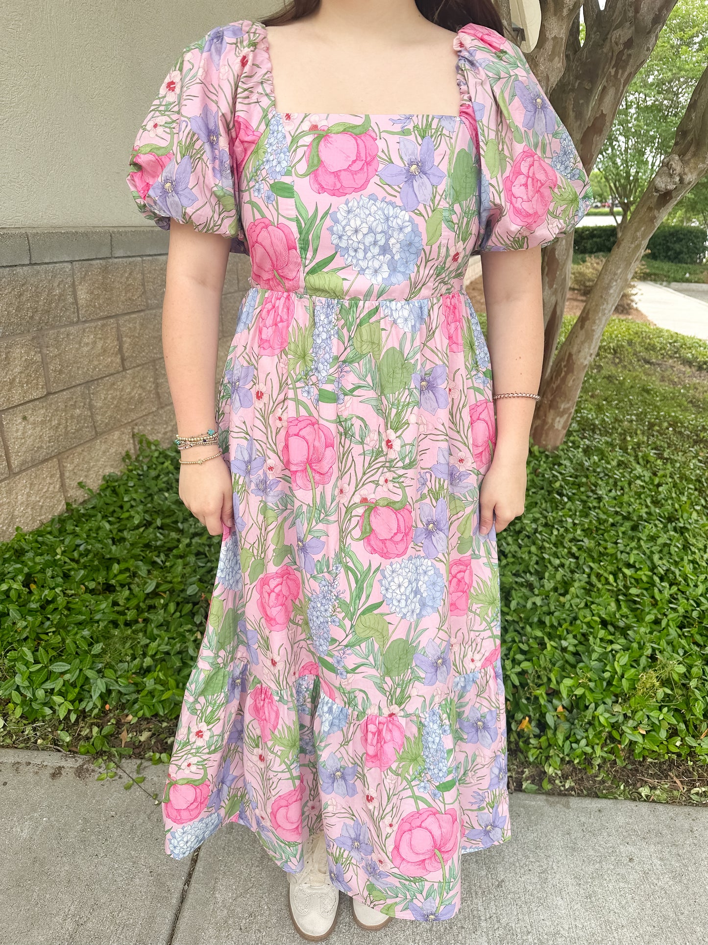 Garden Party Tie-Back Maxi Dress
