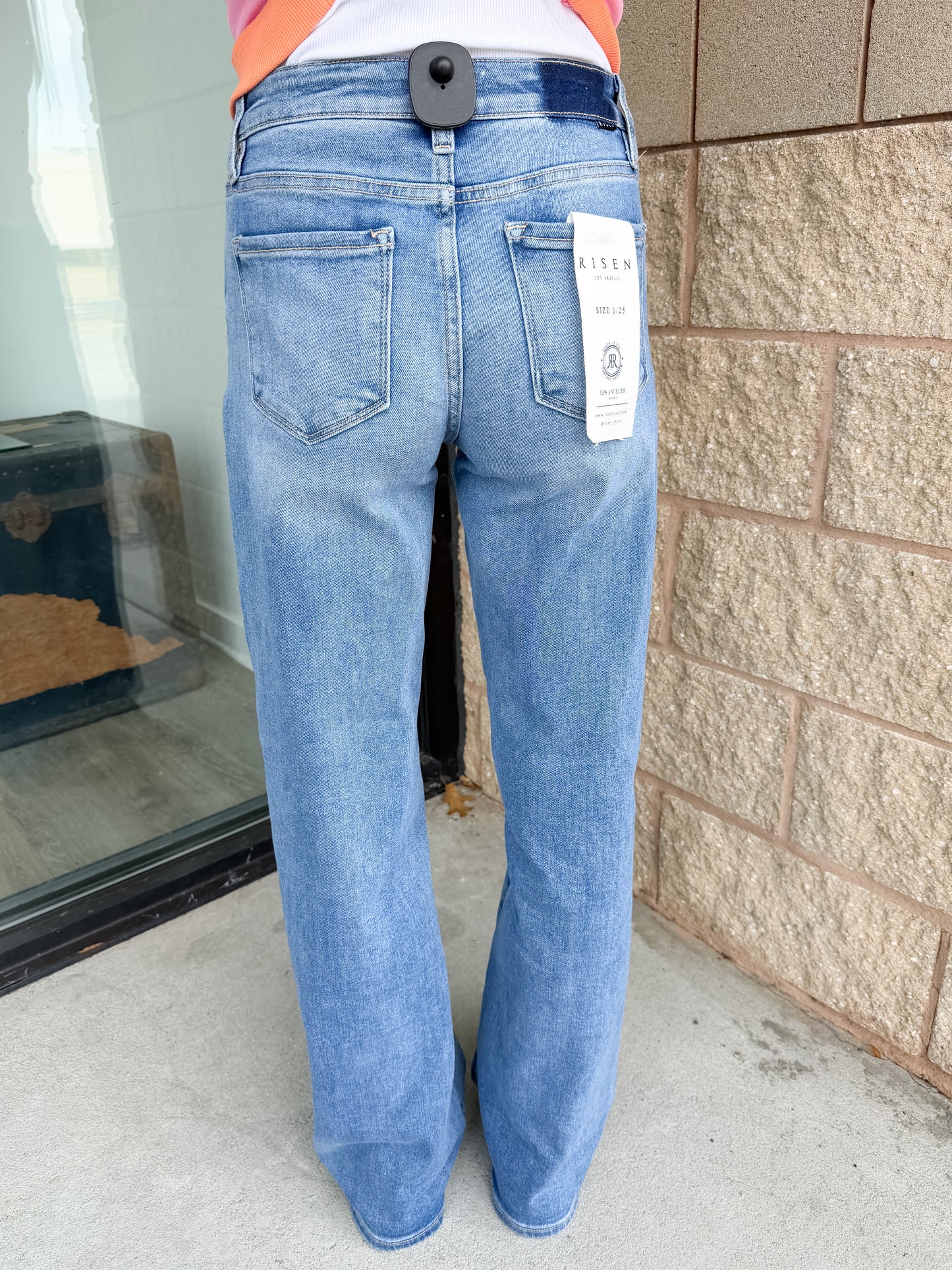 Risen Trista - Low Rise Wide Leg Jeans - Medium