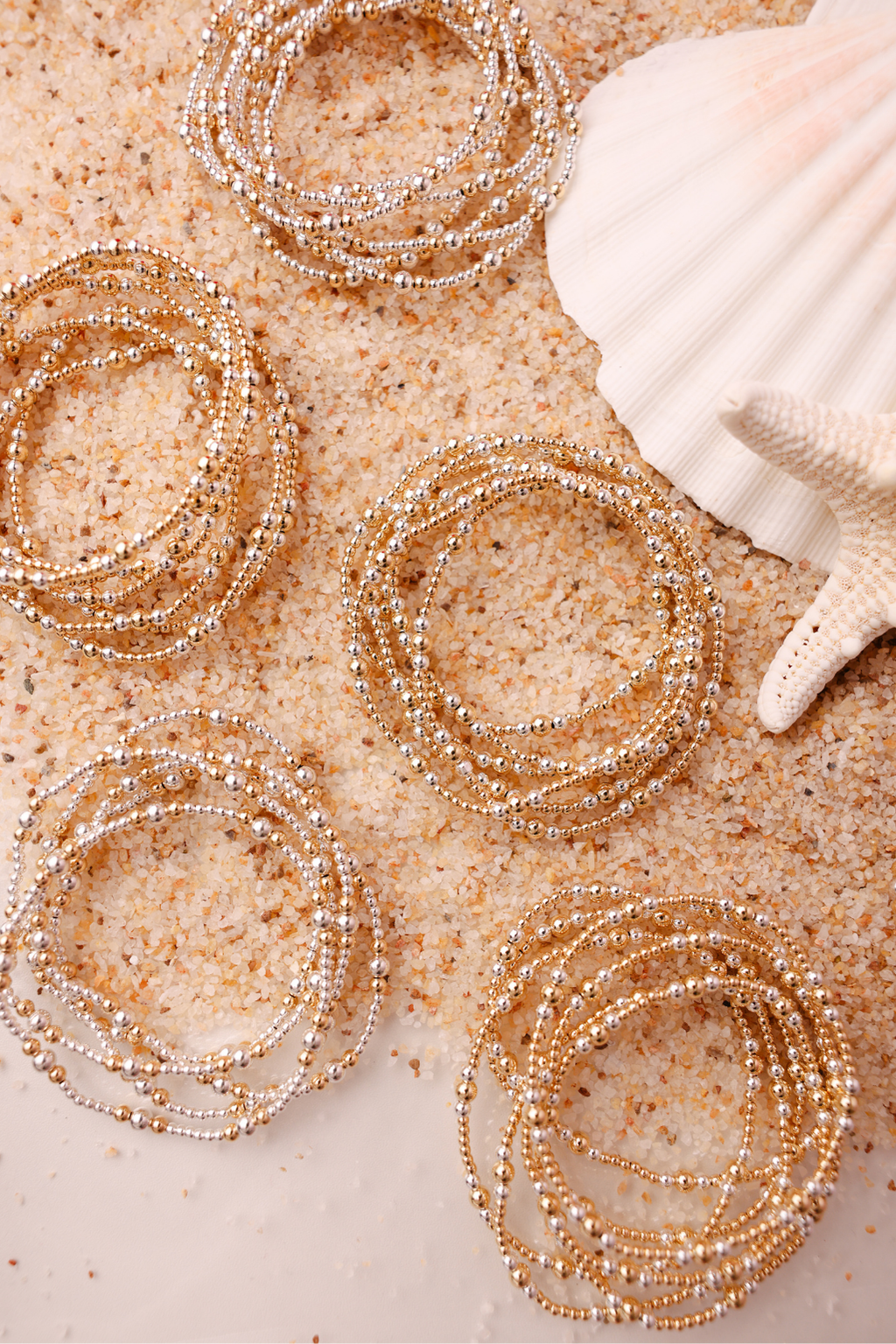Dainty Sutton Bracelet in Gold with Silver: Standard 6.75 Inch