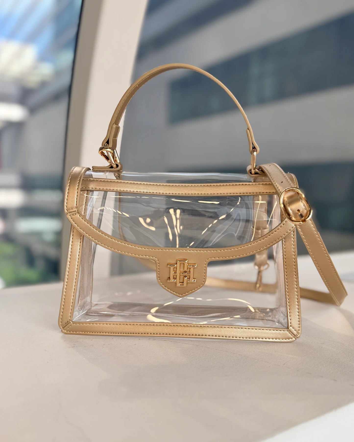 CH Morgan Clear Bag- Gold