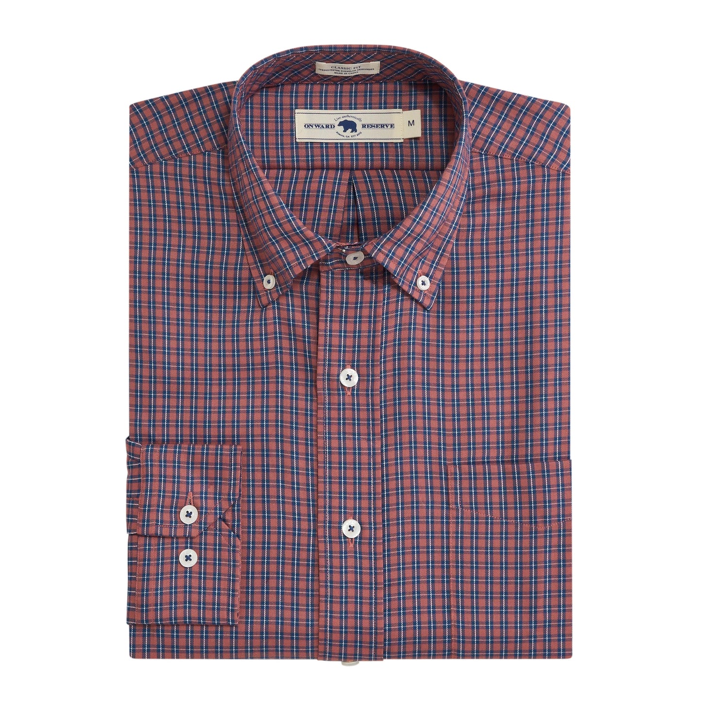 Onward Reserve Bogard Classic Fit Brushed Performance Twill Button Down - Withered Rose