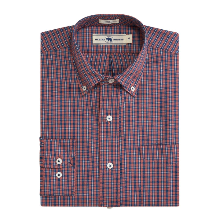 Onward Reserve Bogard Classic Fit Brushed Performance Twill Button Down - Withered Rose