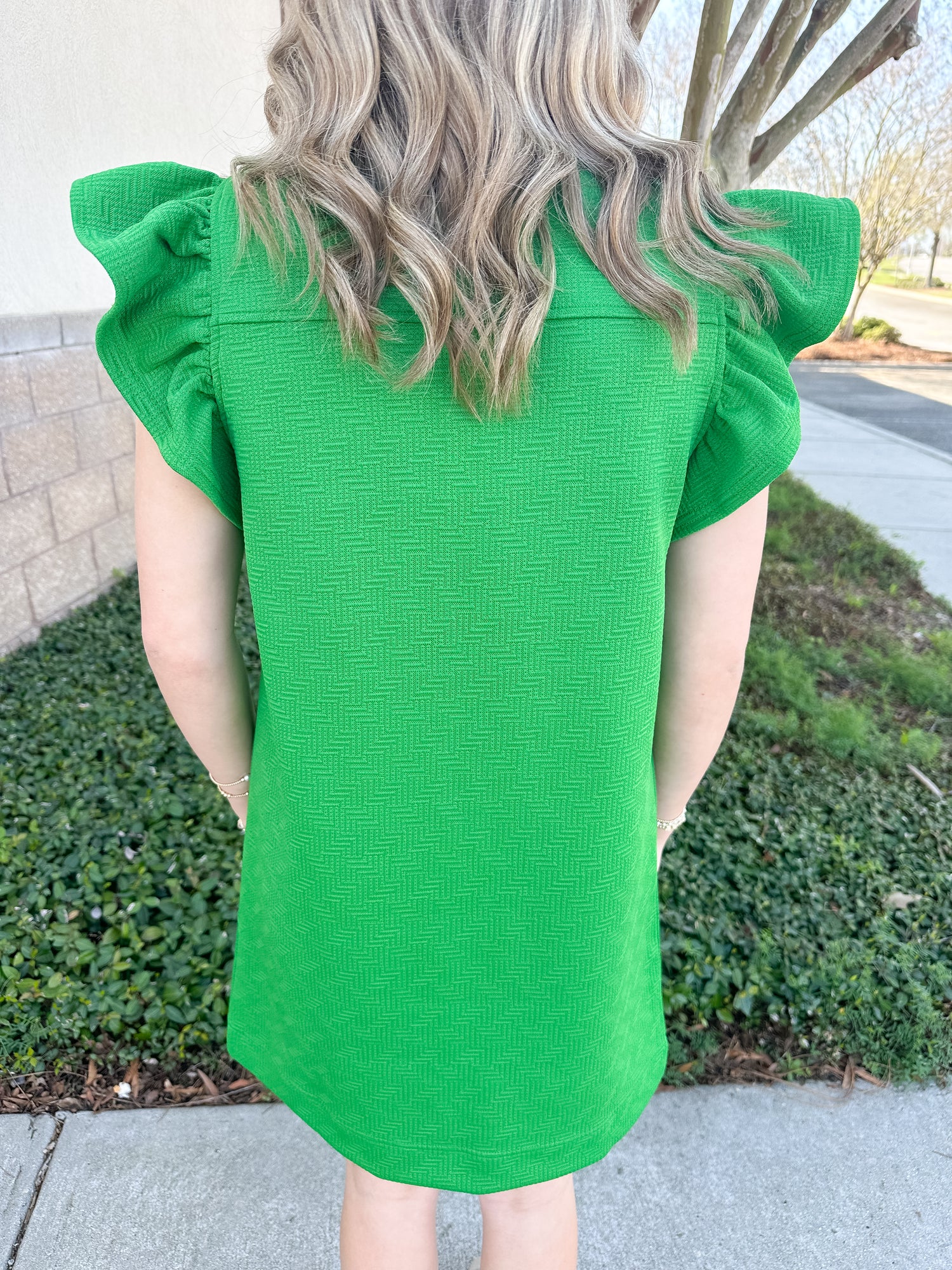 paige green dress Mary Square Green Paige Dress XS / Green
