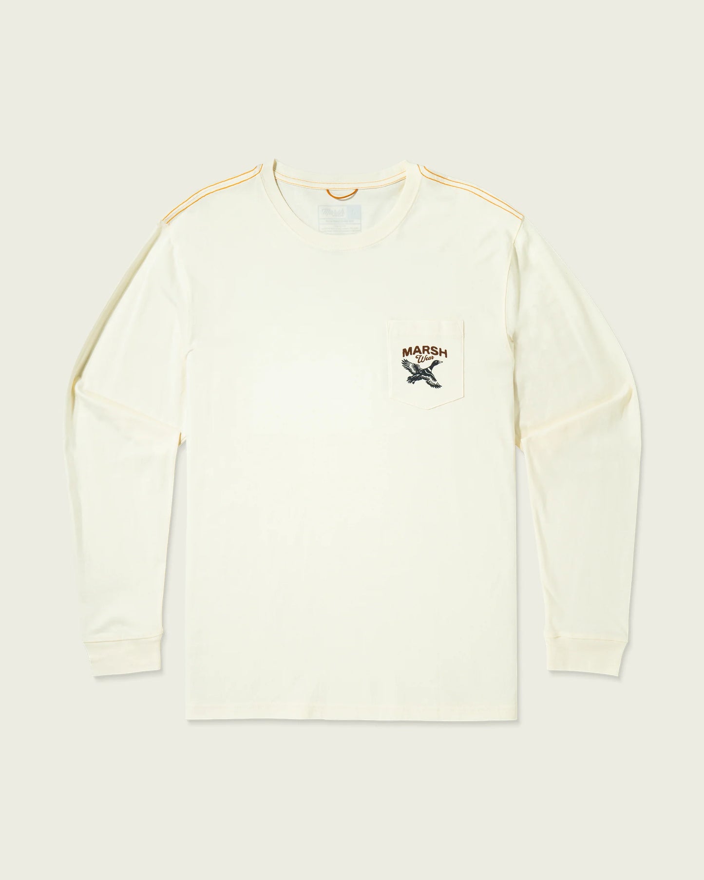 Marsh Wear Men’s High Flyer L/S Pocket T-Shirt - Vintage White